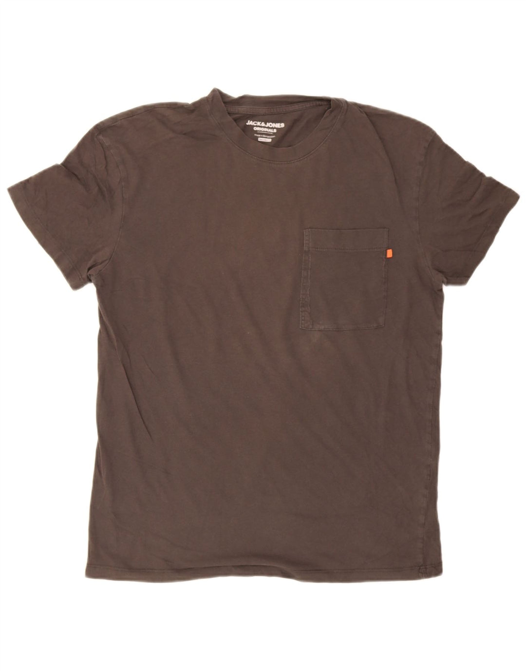Jack & Jones Herren-T-Shirt mit entspannter Passform aus mittelgrauer Baumwolle