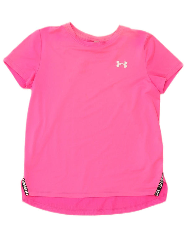 Under Armour Mädchen-T-Shirt mit Grafik, 9–10 Jahre, mittelrosa, Polyester