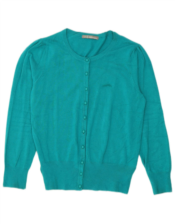 Marks & Spencer Damen-Cardigan-Pullover UK 16 Große blaue Viskose