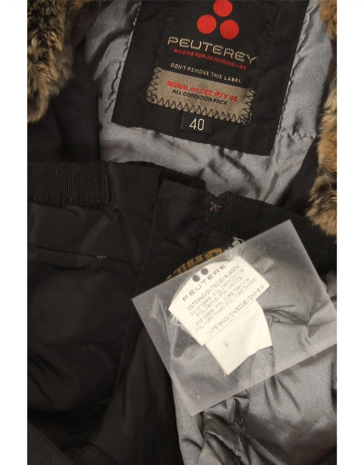 PEUTEREY Damen Wattierte Jacke IT 40 Small Schwarz Polyamid