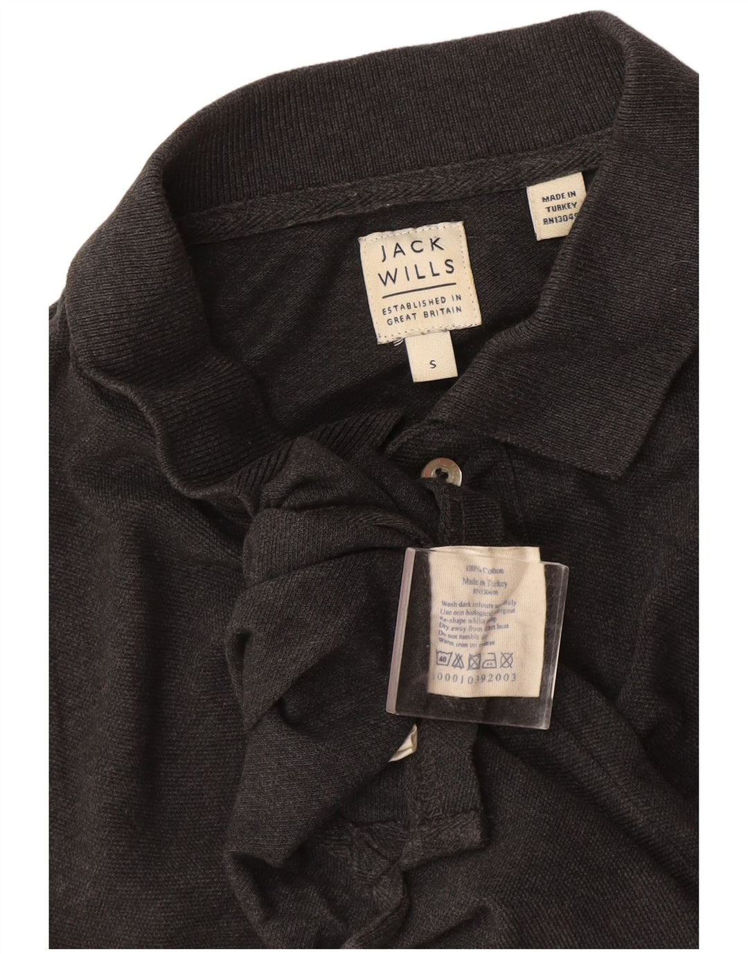 Jack Wills Herren-Poloshirt, Größe S, graue Baumwolle