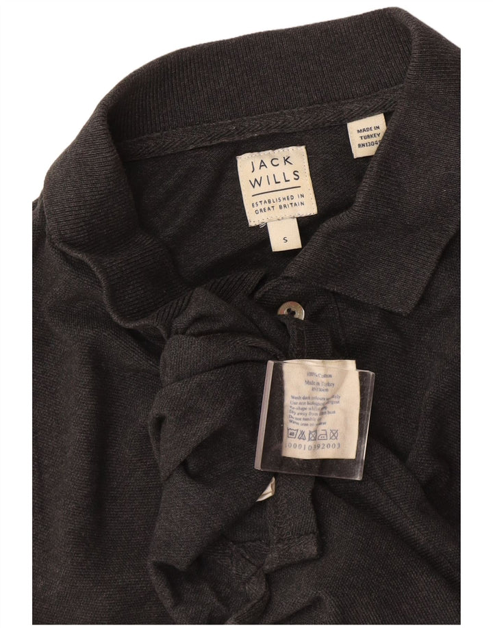 Jack Wills Herren-Poloshirt, Größe S, graue Baumwolle