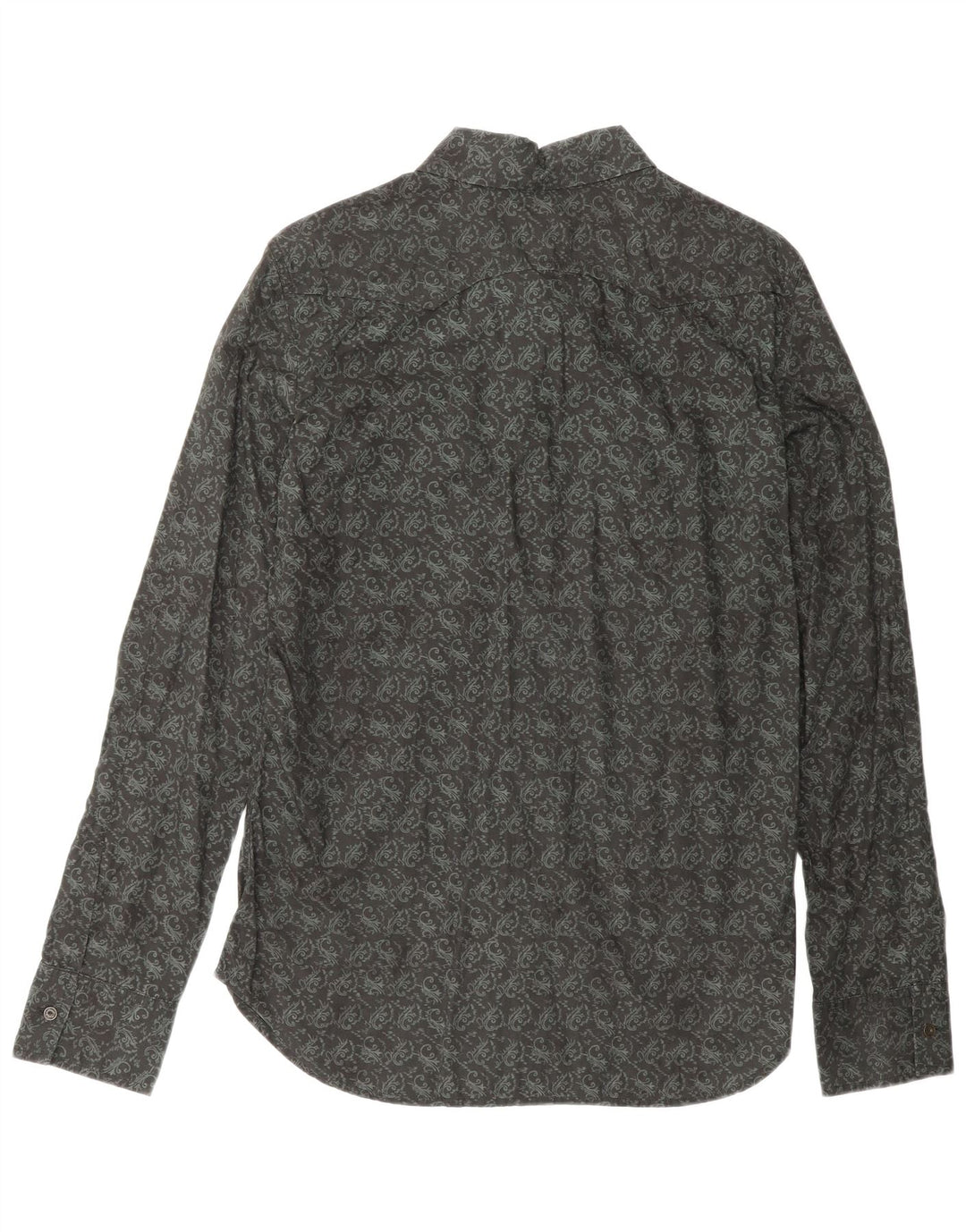 Diesel Herrenhemd Mittelschwarze Paisley-Baumwolle