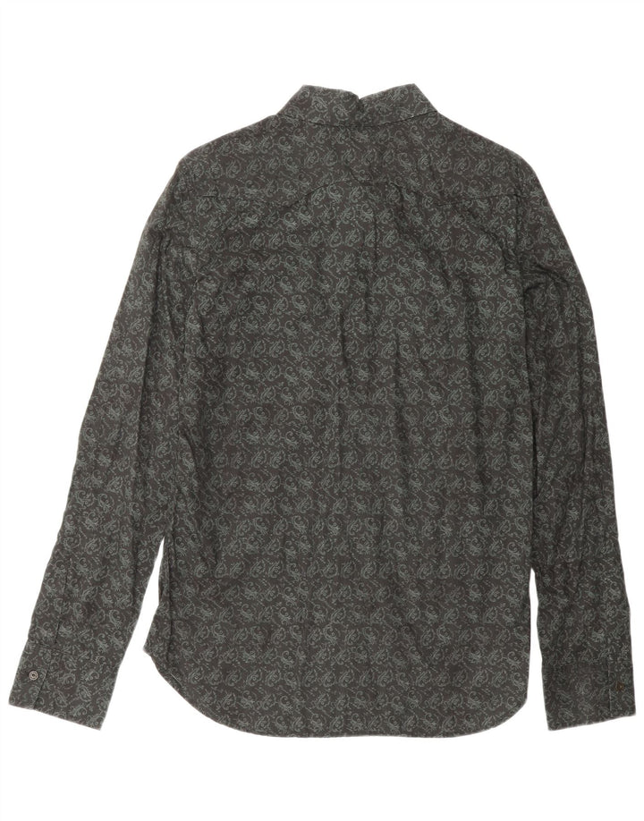 Diesel Herrenhemd Mittelschwarze Paisley-Baumwolle
