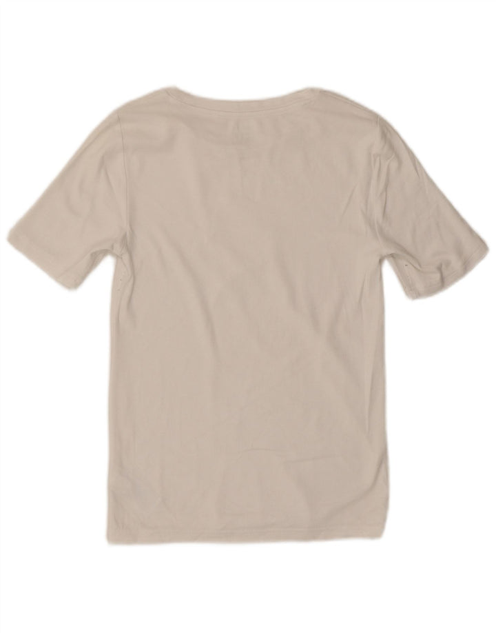 GAP Damen-T-Shirt mit moderner Passform, UK 12, mittelweiße Baumwolle