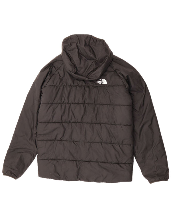 The North Face Jungen Kapuzenjacke, wendbar, wattiert, 14–15 Jahre, XL, Schwarz