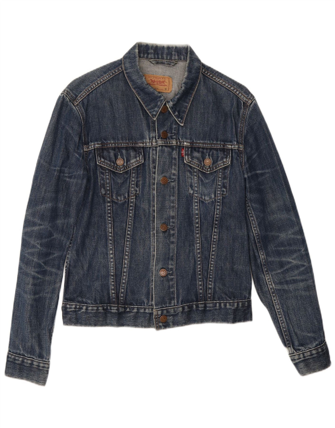 Levi's Jeansjacke für Mädchen, 11–12 Jahre, mittelmarineblaue Baumwolle