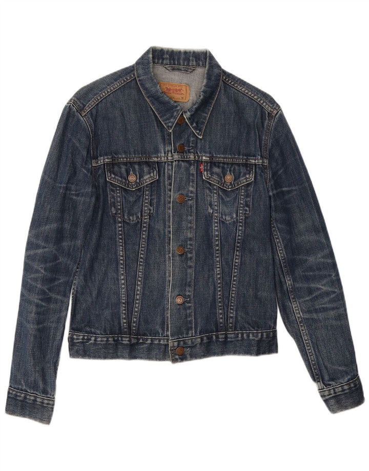Levi's Jeansjacke für Mädchen, 11–12 Jahre, mittelmarineblaue Baumwolle