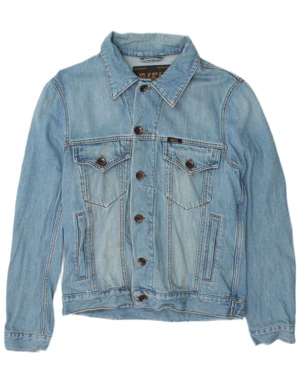 Rifle Herren Jeansjacke UK 40 Große blaue Baumwolle