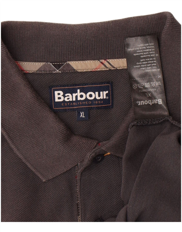 Barbour Herren Poloshirt XL Grau Baumwolle