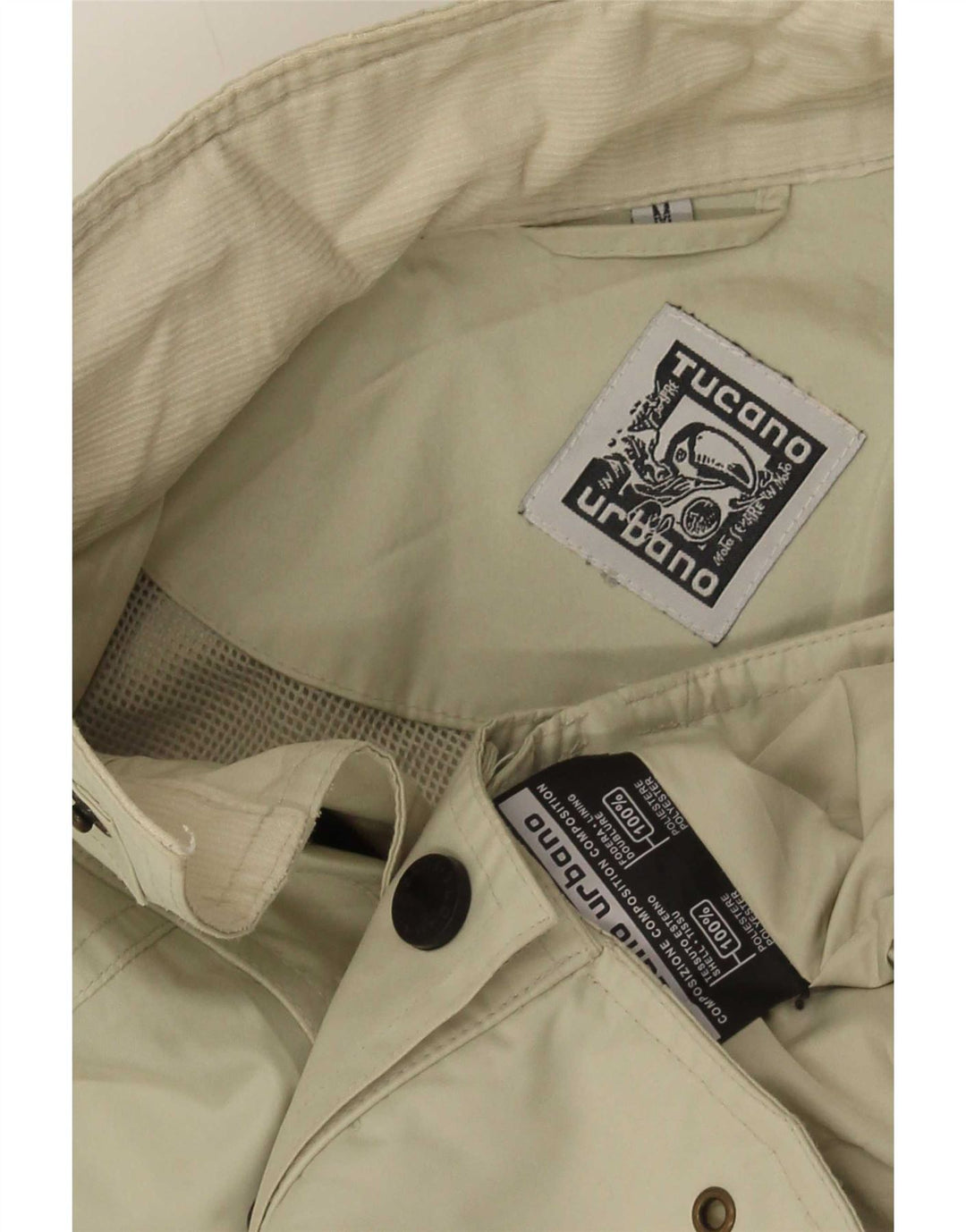Tucano Urbano Herren Racer Jacke UK 38 Medium Beige Polyester