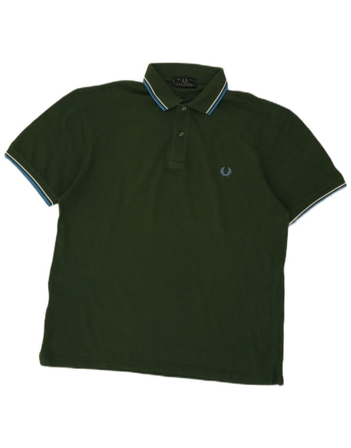 Fred Perry Herren-Poloshirt, große grüne Baumwolle