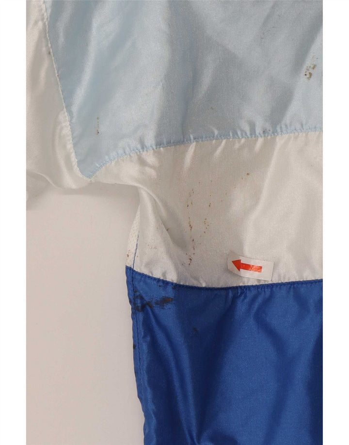 Vintage Damen-Trainingsanzug-Top-Jacke in Übergröße, IT 44, mittelblau, Farbblock