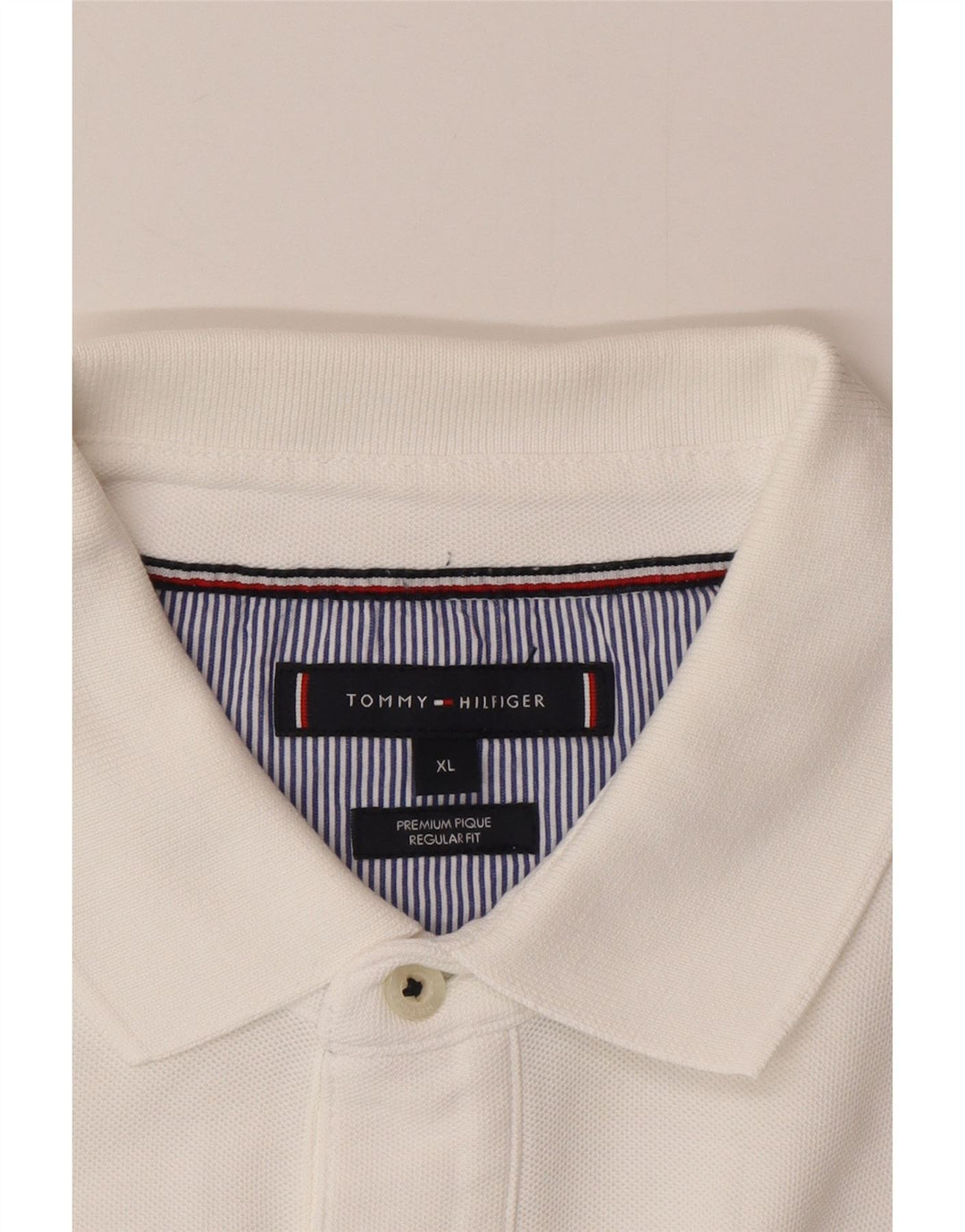 Tommy Hilfiger Herren-Poloshirt mit normaler Passform, XL, Weiß