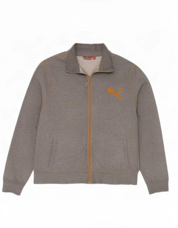 Puma Herren-Trainingsanzug-Top-Jacke, großes graues Polyester