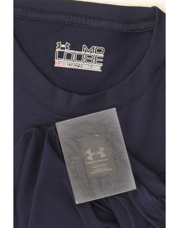 Under Armour Herren Heat Gear T-Shirt Oberteil Mittel Navy Blau Polyester