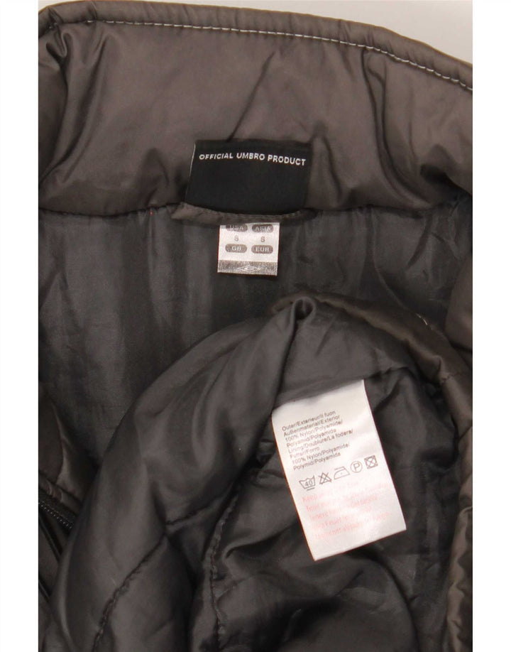 Umbro gepolsterte Herrenjacke mit Kapuze, UK 36, kleines graues Nylon