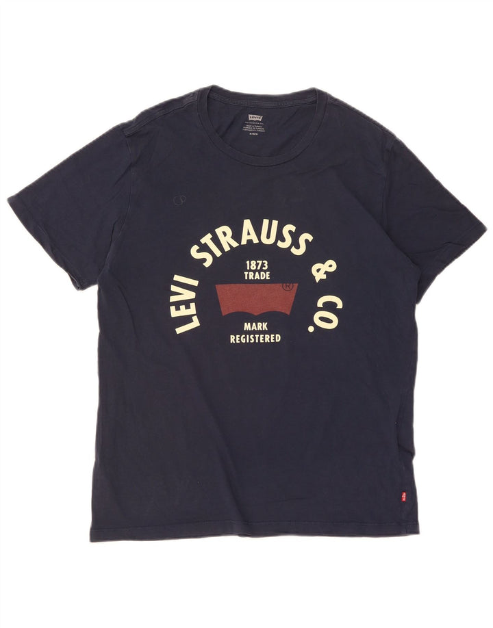 Levi's Herren-T-Shirt mit Grafik, mittelmarineblaue Baumwolle