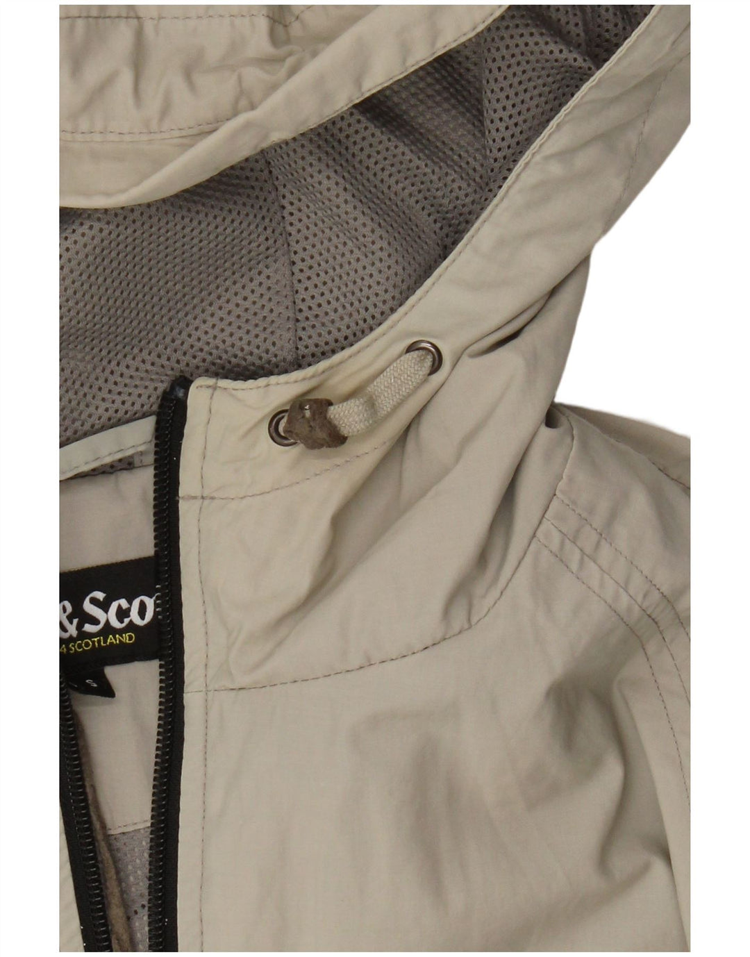 Lyle & Scott Herren-Regenjacke mit Kapuze, UK 36, Small, Beige, Nylon