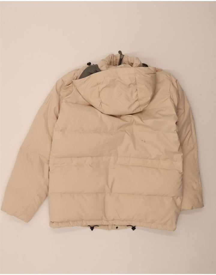 MURPHY & NYE Mens Hooded Padded Jacket UK 40 Large Beige Polyester