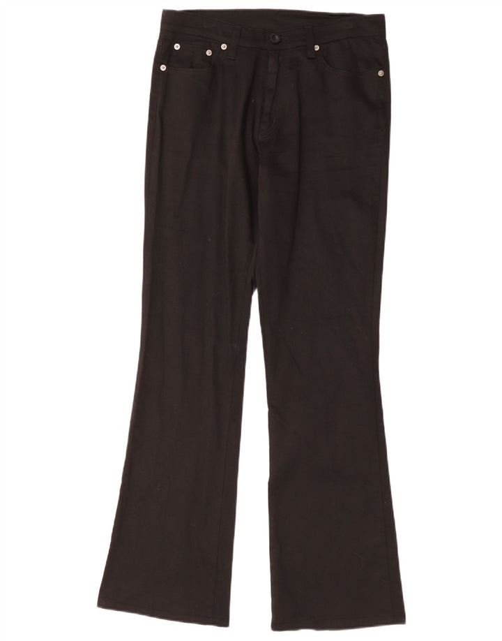 Iceberg Damen Bootcut Freizeithose W28 L30 Schwarz Baumwolle