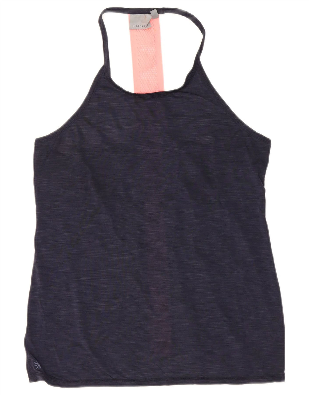 Athleta Damen-Trägershirt UK 12 Medium Marineblau gesprenkeltes Polyester
