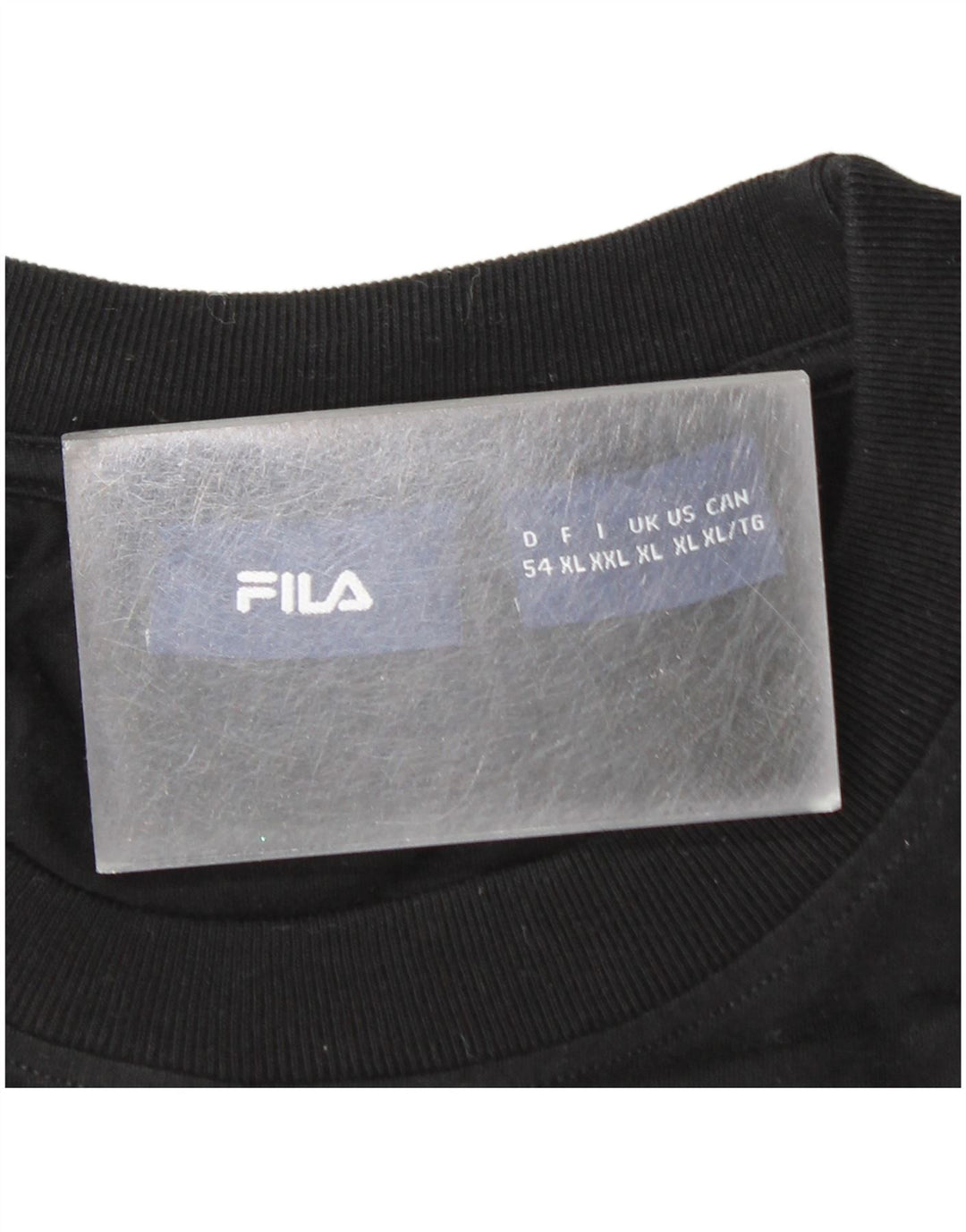 FILA Mens Graphic T-Shirt Top XL Black Cotton