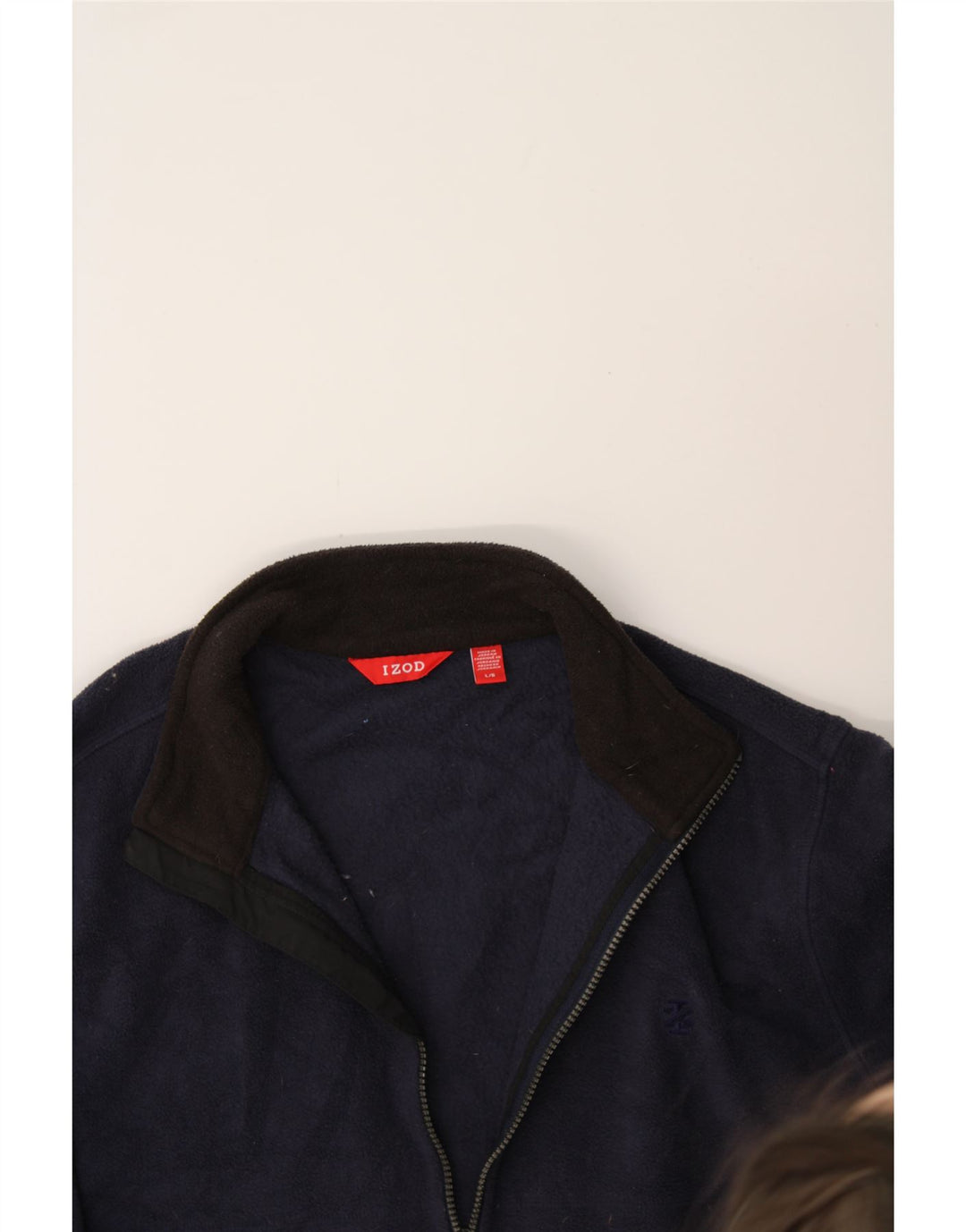 IZOD Mens Fleece Jacket UK 40 Large Navy Blue Polyester Vintage Izod and Second-Hand Izod from Messina Hembry 