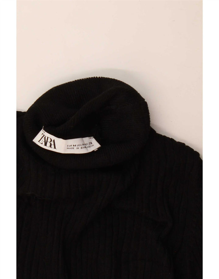 Rollkragenpullover für Damen von Zara, Gr. 12, mittelschwarz