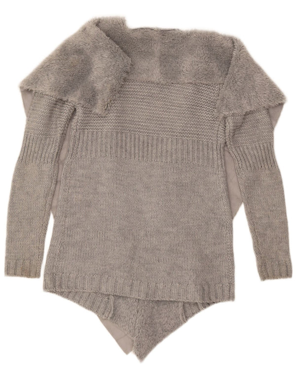 Offener Cardigan für Damen von Oasis, Gr. 10, Small, Grau, Acryl