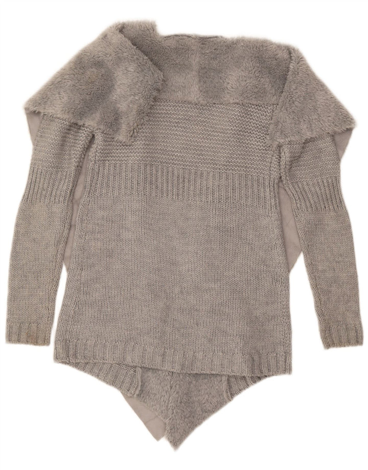 Offener Cardigan für Damen von Oasis, Gr. 10, Small, Grau, Acryl