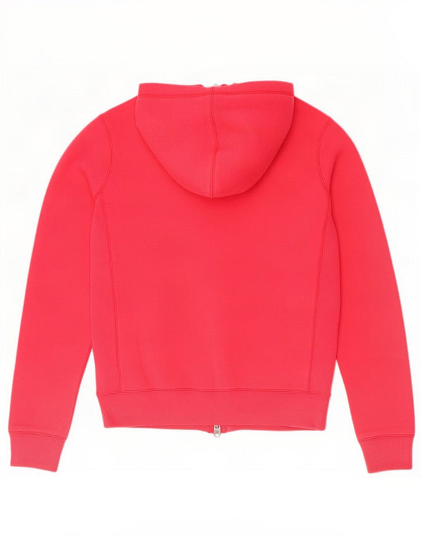 Nike Damen Zip Hoodie Pullover UK 12/14 Mittelrosa Baumwolle