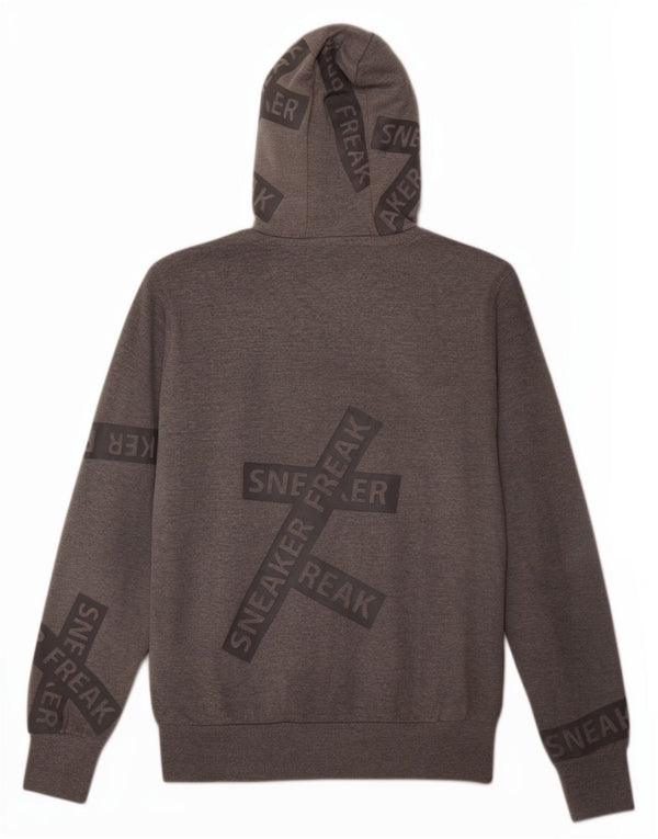 Sneaker Freak Jungen-Kapuzenpullover mit Grafik, 15–16 Jahre, mittelgraue Baumwolle