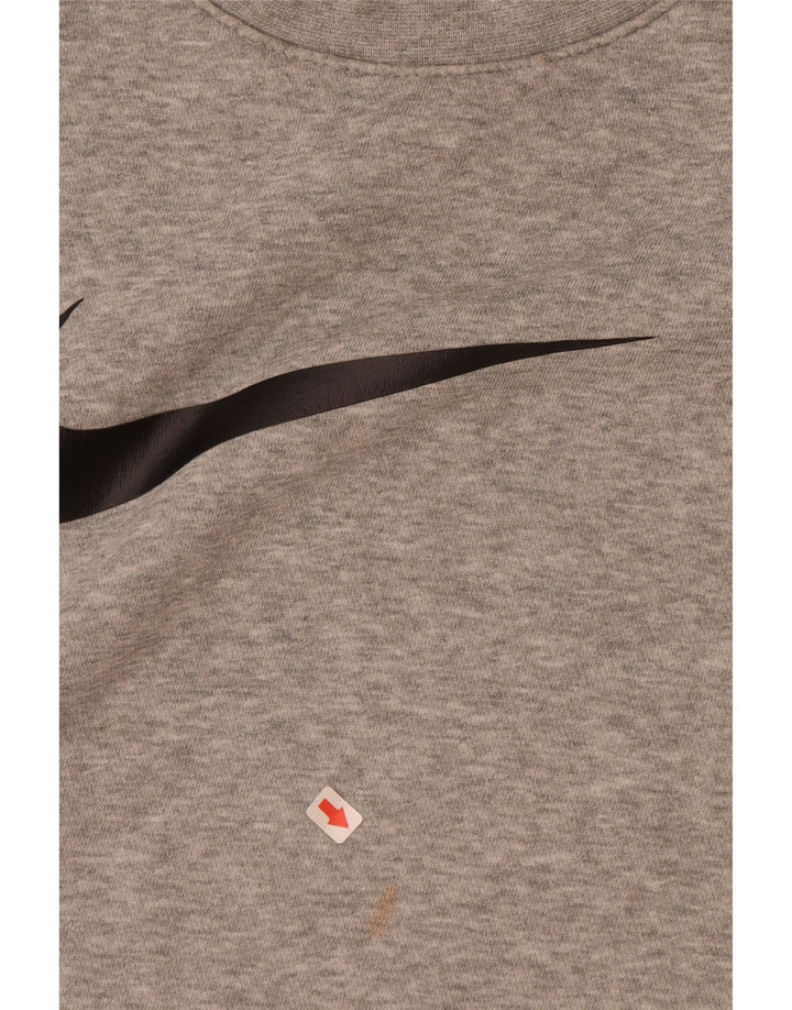 Nike Herren-Sweatshirt mit Grafik, klein, grau gefleckte Baumwolle