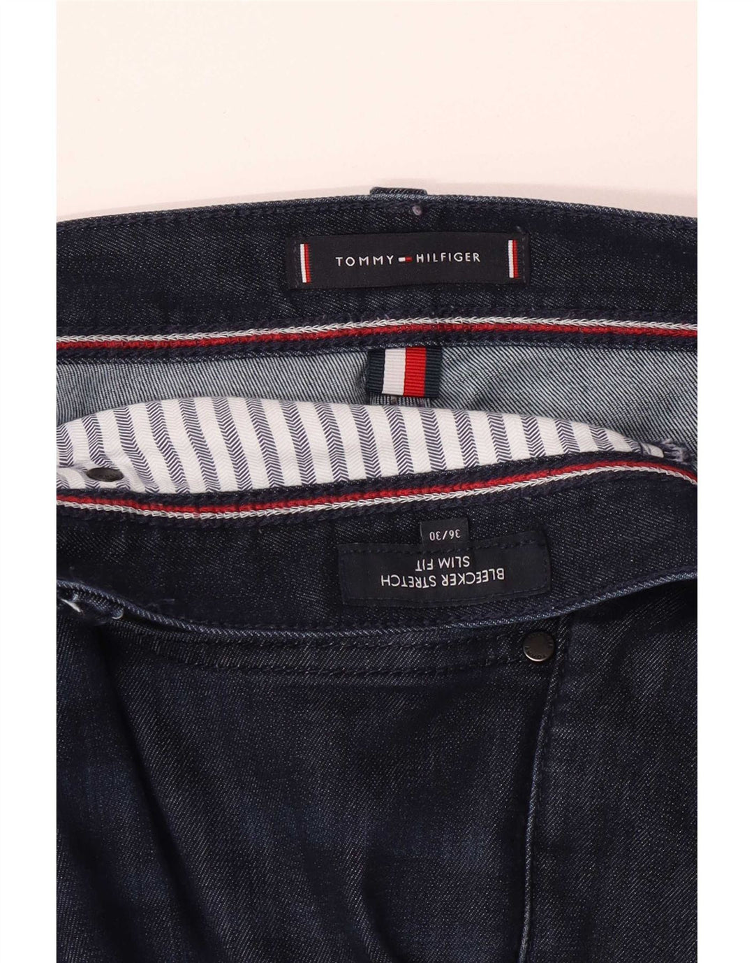 Tommy Hilfiger Herren Bleecker Stretch Slim Jeans W36 L27 Marineblau