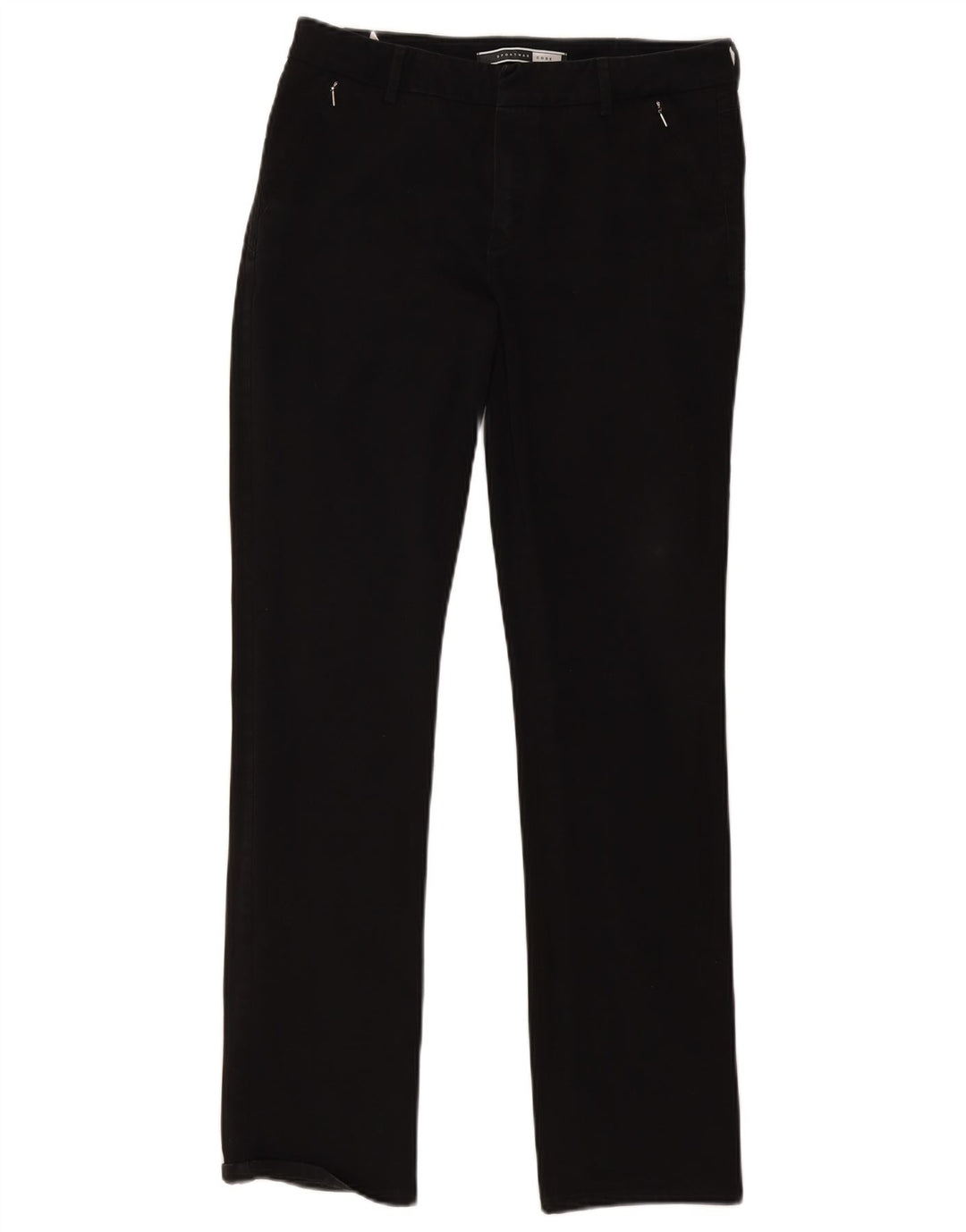 Sportmax Damen Straight Jeans W30 L32 Schwarze Baumwolle