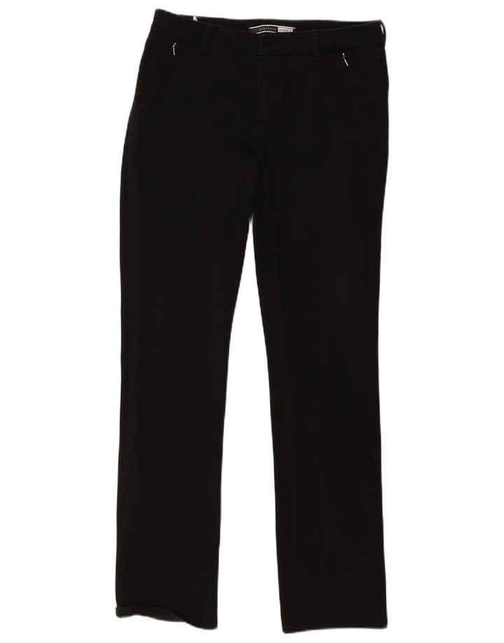 Sportmax Damen Straight Jeans W30 L32 Schwarze Baumwolle