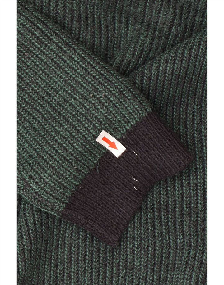 Marks & Spencer Herren-Pullover mit Rundhalsausschnitt, 2XL, grünes Acryl
