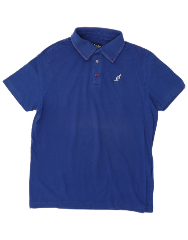 AUSTRALIAN L'ALPINA Herren-Poloshirt aus mittelblauer Baumwolle