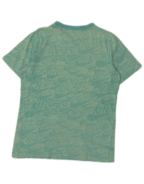 Nike T-Shirt mit Grafik für Jungen, 12–13 Jahre, groß, türkisfarbene Baumwolle