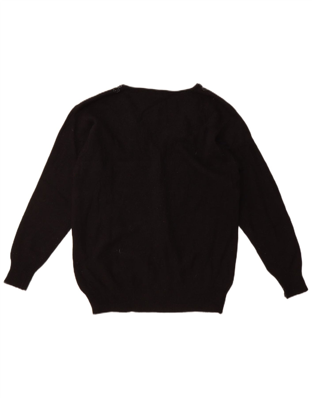 Vintage Damen Cardigan Pullover UK 16 Groß Schwarz