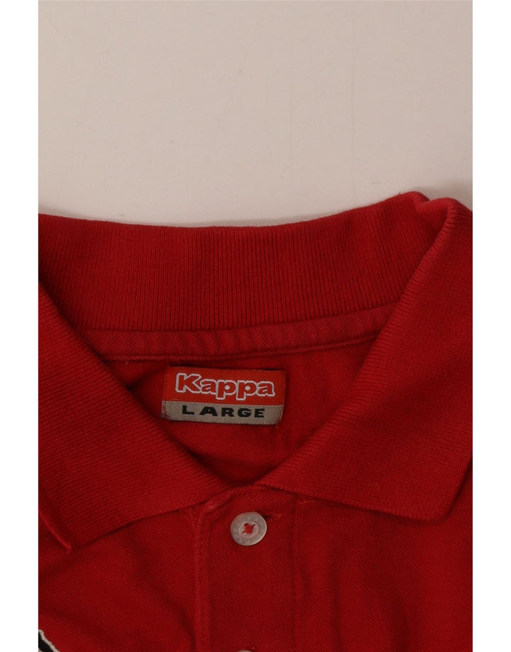 Kappa Herren Poloshirt Large Rot