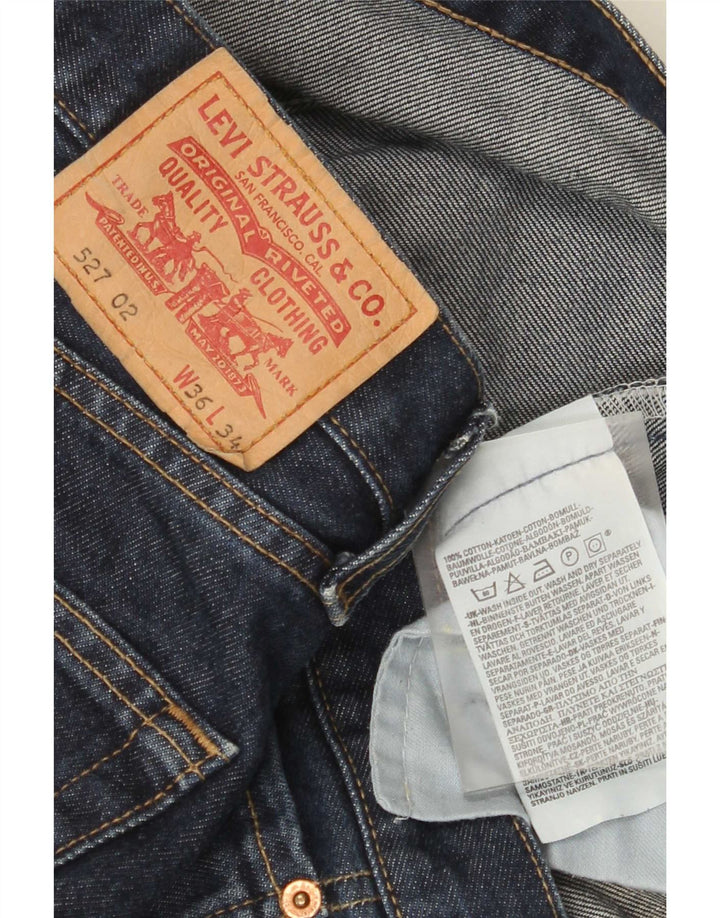 Levi's Herren 527 Bootcut Jeans W36 L34 Blaue Baumwolle