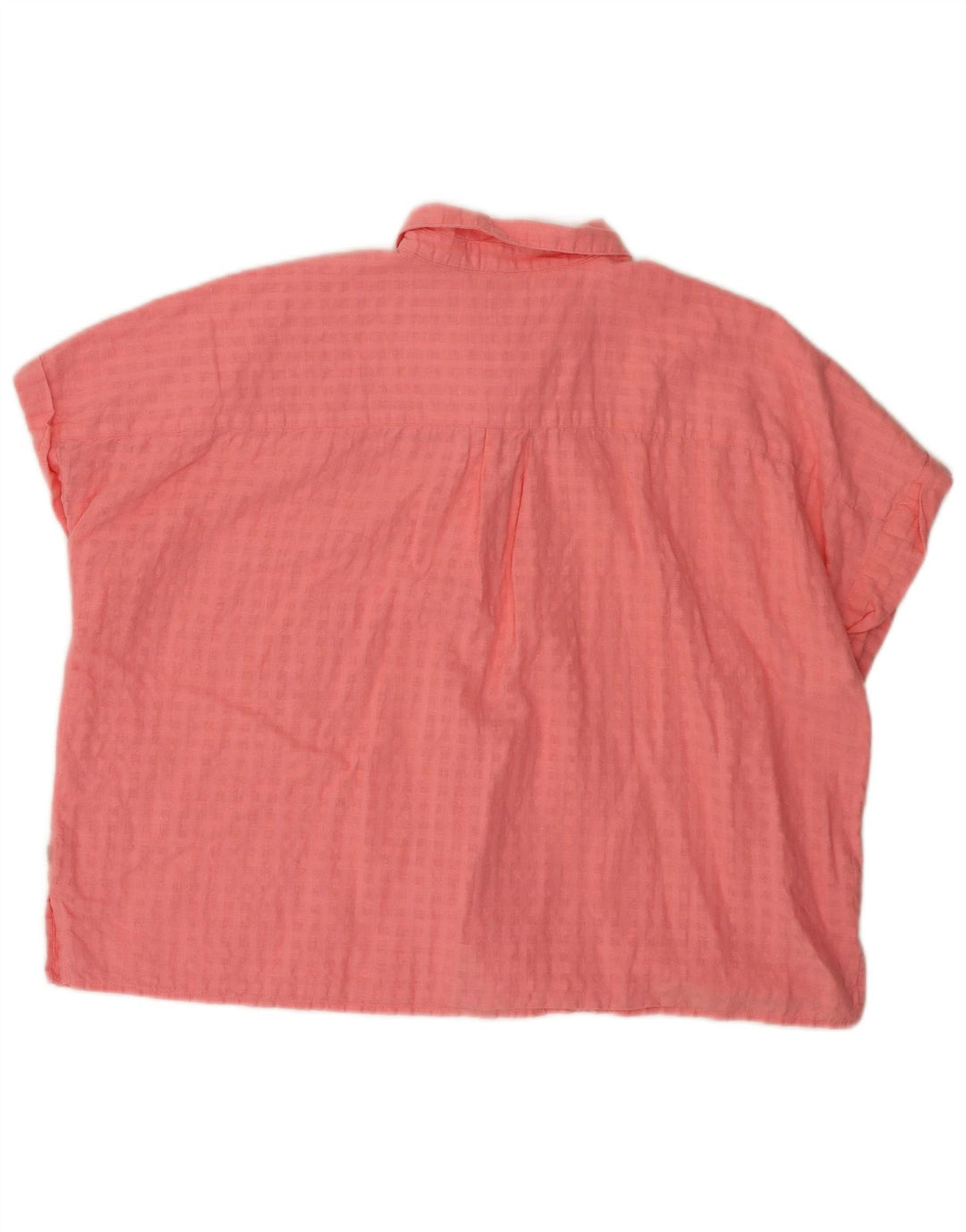 Levi's Damen-Kurzarm-Oversize-Hemd, Gr. 16, groß, rosa kariert