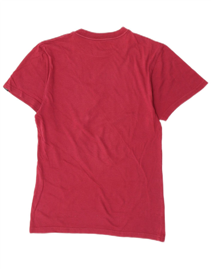 Vans Herren Custom Fit T-Shirt Top XS Rot Baumwolle