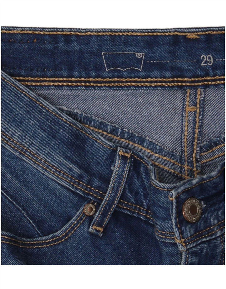 Levi's Damen Mid Rise Skinny Jeans W29 L32 Blau