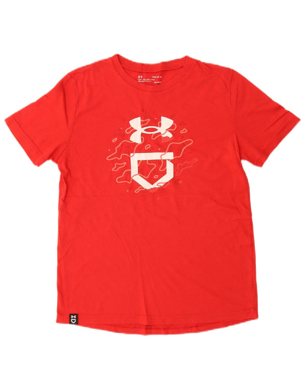 UNDER ARMOUR Heat Gear Grafik-T-Shirt für Jungen, 11–12 Jahre, Größe L, Rot