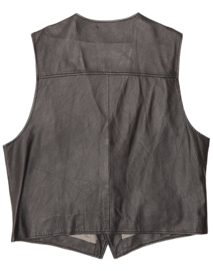 Kanada Herren Lederweste XL, schwarzes Leder
