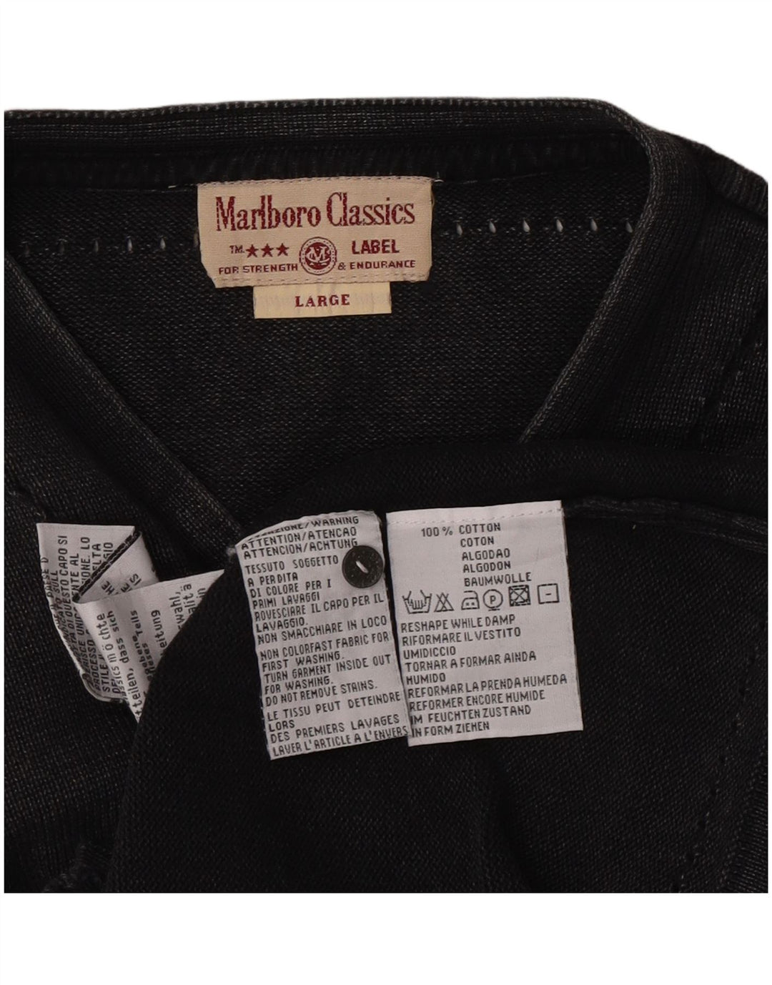 Marlboro Classics Damen-Cardigan-Pullover UK 14 Große graue Baumwolle