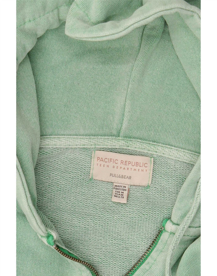 Pull & Bear – Übergroßer Kapuzenpullover mit Reißverschluss für Damen, UK 14, Mittelgrün
